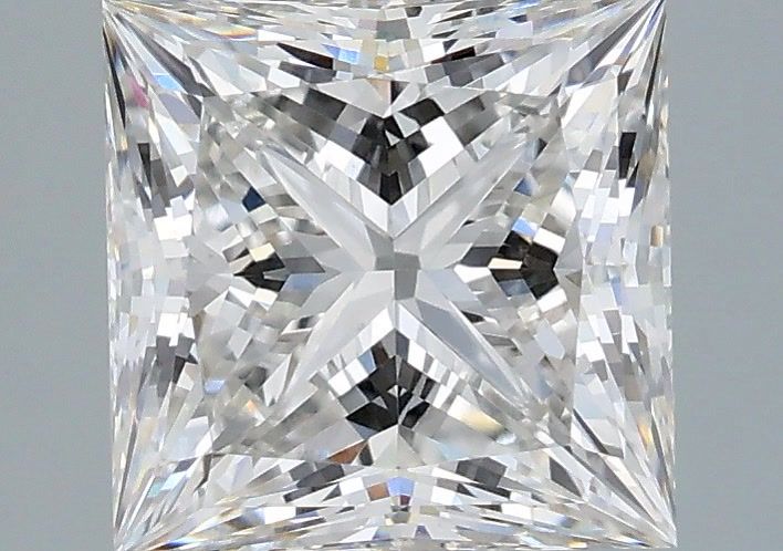 2.53 Carat Princess Shaped, Ideal Cut, F Color, VVS2 Clarity, IGI Certified Lab Grown Diamond