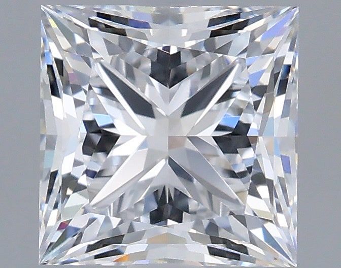 1.50 Carat Princess Shaped, Very Good Cut, D Color, VVS2 Clarity, IGI Certified Lab Grown Diamond