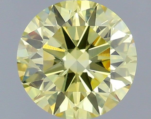 1.48 Carat Round Shaped, Excellent Cut, FANCY VIVID YELLOW Color, SI1 Clarity, IGI Certified Lab Grown Diamond