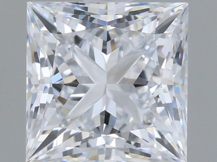 1.23 Carat Princess Shaped, Ideal Cut, D Color, VVS2 Clarity, IGI Certified Lab Grown Diamond