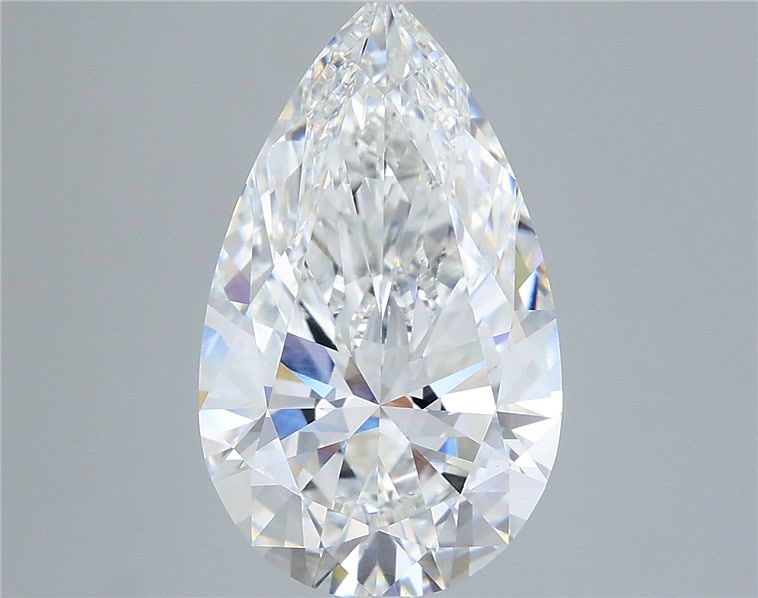 5.10 Carat Pear Shaped, Ideal Cut, F Color, VVS2 Clarity, IGI Certified Lab Grown Diamond