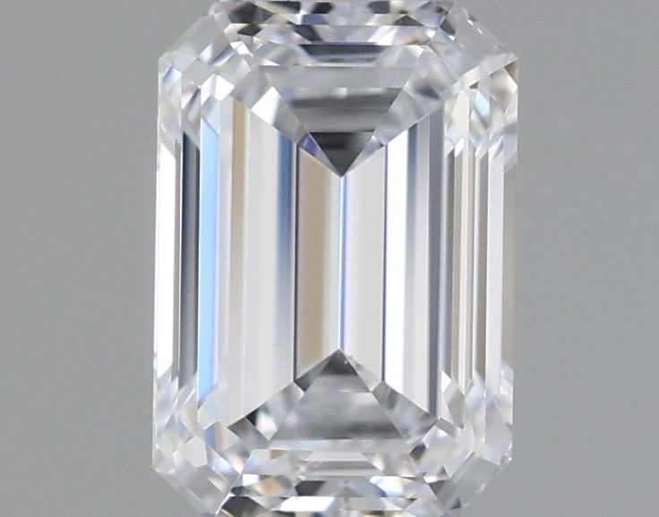0.95 Carat Emerald Shaped, Ideal Cut, D Color, VS1 Clarity, IGI Certified Lab Grown Diamond