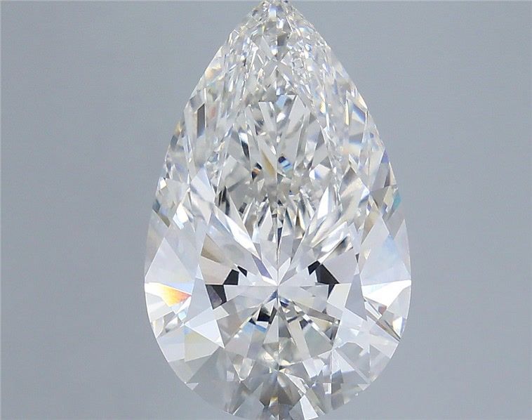5.19 Carat Pear Shaped, Ideal Cut, G Color, VVS2 Clarity, IGI Certified Lab Grown Diamond