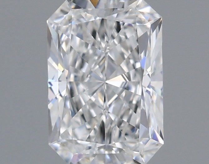 0.97 Carat Radiant Shaped, Ideal Cut, D Color, VVS2 Clarity, IGI Certified Lab Grown Diamond