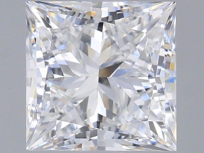 1.03 Carat Princess Shaped, Very Good Cut, D Color, VVS2 Clarity, IGI Certified Lab Grown Diamond