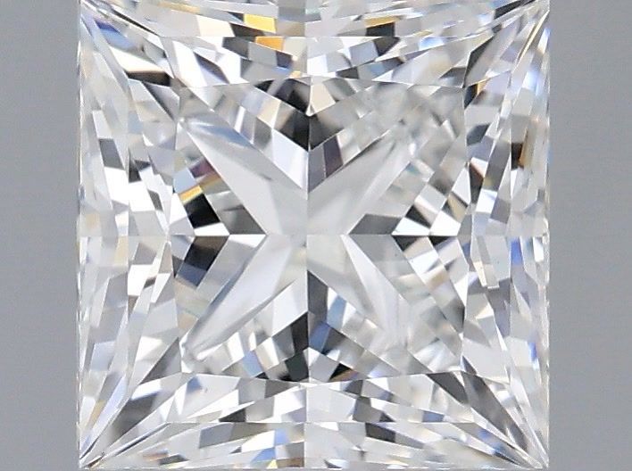 2.07 Carat Princess Shaped, Excellent Cut, E Color, VVS2 Clarity, IGI Certified Lab Grown Diamond