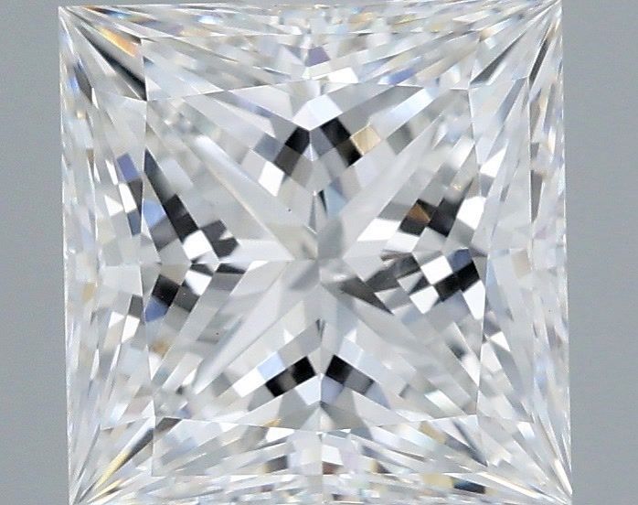 2.59 Carat Princess Shaped, Ideal Cut, E Color, VVS2 Clarity, IGI Certified Lab Grown Diamond