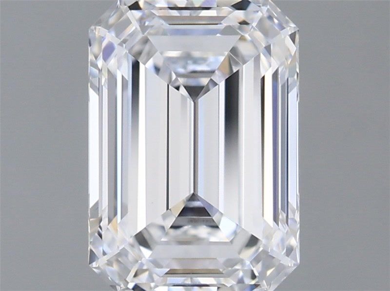 1.59 Carat Emerald Shaped, Ideal Cut, D Color, VVS1 Clarity, IGI Certified Lab Grown Diamond