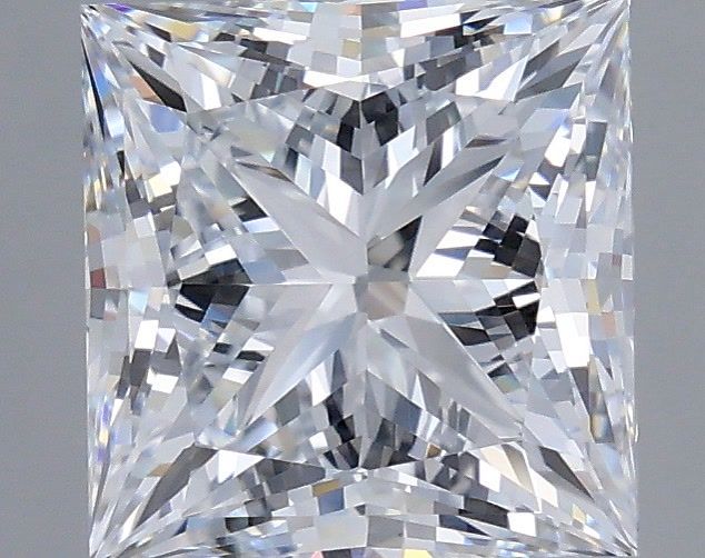 3.19 Carat Princess Shaped, Very Good Cut, E Color, IF Clarity, IGI Certified Lab Grown Diamond