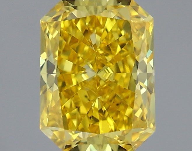 1.00 Carat Radiant Shaped, Very Good Cut, FANCY VIVID YELLOW Color, VS1 Clarity, IGI Certified Lab Grown Diamond