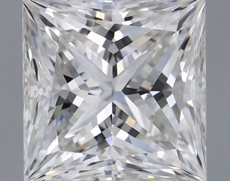 1.46 Carat Princess Shaped, Ideal Cut, E Color, VVS2 Clarity, IGI Certified Lab Grown Diamond
