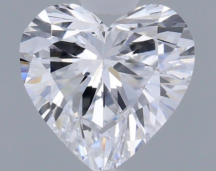 0.51 Carat Heart Shaped, Very Good Cut, D Color, VVS2 Clarity, IGI Certified Lab Grown Diamond