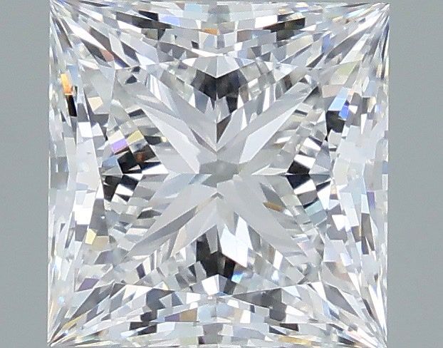 3.22 Carat Princess Shaped, Very Good Cut, E Color, VVS2 Clarity, IGI Certified Lab Grown Diamond