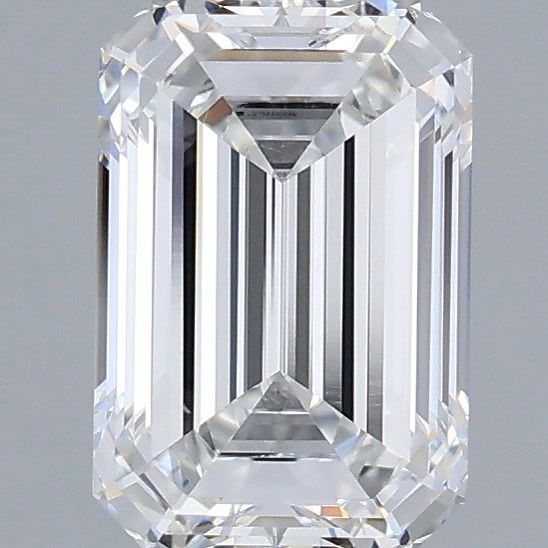 1.60 Carat Emerald Shaped, Ideal Cut, D Color, VVS2 Clarity, IGI Certified Lab Grown Diamond