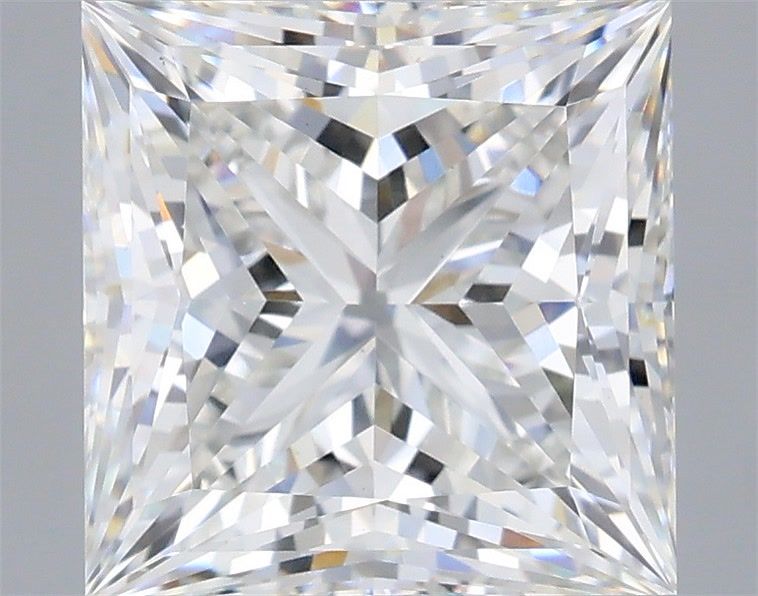 4.02 Carat Princess Shaped, Ideal Cut, F Color, VVS2 Clarity, IGI Certified Lab Grown Diamond