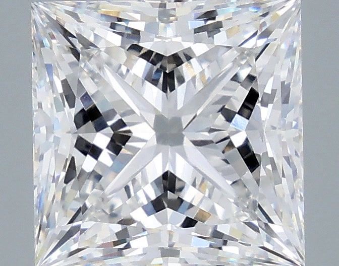 5.01 Carat Princess Shaped, Ideal Cut, D Color, VVS2 Clarity, IGI Certified Lab Grown Diamond