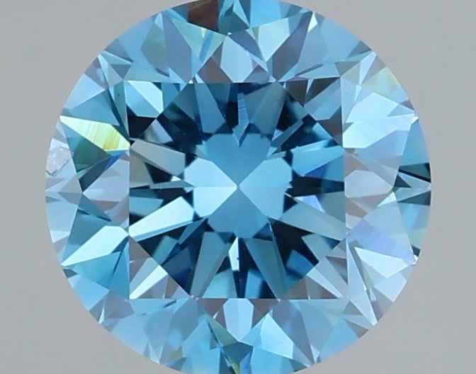 1.68 Carat Round Shaped, Very Good Cut, FANCY BLUE Color, SI1 Clarity, IGI Certified Lab Grown Diamond