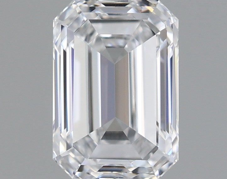 0.98 Carat Emerald Shaped, Ideal Cut, D Color, VVS2 Clarity, IGI Certified Lab Grown Diamond