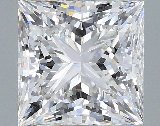 2.45 Carat Princess Shaped, Ideal Cut, E Color, VS1 Clarity, IGI Certified Lab Grown Diamond