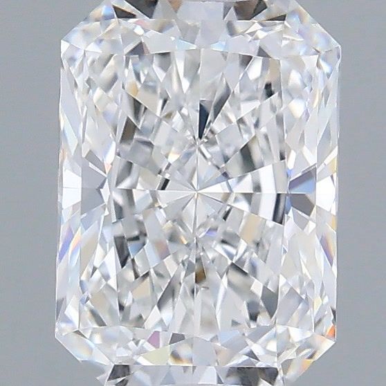 1.52 Carat Radiant Shaped, Very Good Cut, D Color, VVS1 Clarity, IGI Certified Lab Grown Diamond