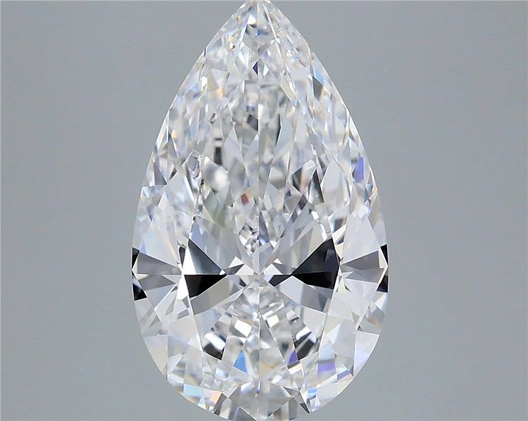 4.69 Carat Pear Shaped, Ideal Cut, D Color, VVS2 Clarity, IGI Certified Lab Grown Diamond