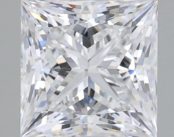 0.96 Carat Princess Shaped, Ideal Cut, D Color, VVS2 Clarity, IGI Certified Lab Grown Diamond