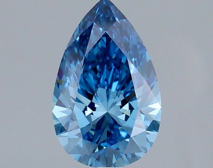 1.02 Carat Pear Shaped, Very Good Cut, FANCY BLUE Color, VVS2 Clarity, IGI Certified Lab Grown Diamond