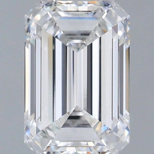 1.60 Carat Emerald Shaped, Ideal Cut, D Color, VVS2 Clarity, IGI Certified Lab Grown Diamond