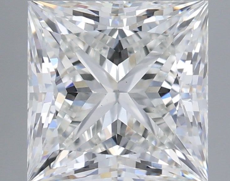 2.60 Carat Princess Shaped, Ideal Cut, G Color, VS1 Clarity, IGI Certified Lab Grown Diamond