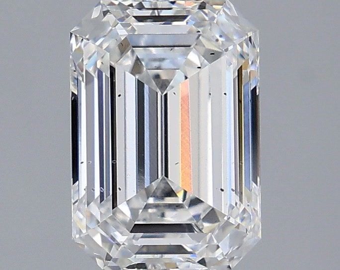 2.02 Carat Emerald Shaped, Ideal Cut, E Color, SI1 Clarity, IGI Certified Lab Grown Diamond