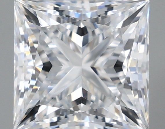 1.47 Carat Princess Shaped, Ideal Cut, E Color, VVS2 Clarity, IGI Certified Lab Grown Diamond