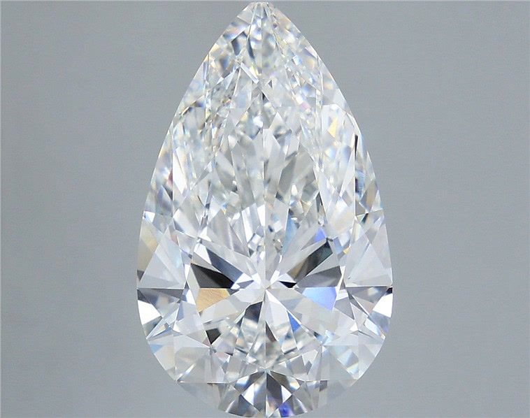 7.02 Carat Pear Shaped, Very Good Cut, F Color, VVS2 Clarity, IGI Certified Lab Grown Diamond