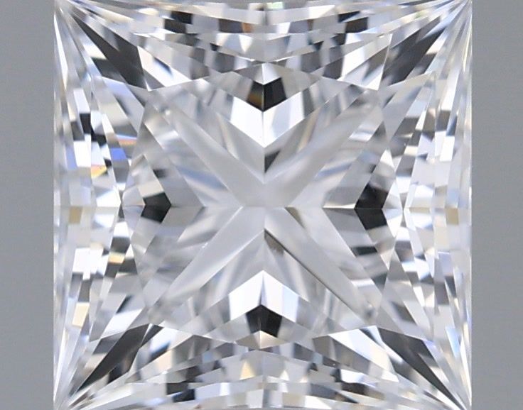 1.34 Carat Princess Shaped, Ideal Cut, D Color, VVS1 Clarity, IGI Certified Lab Grown Diamond