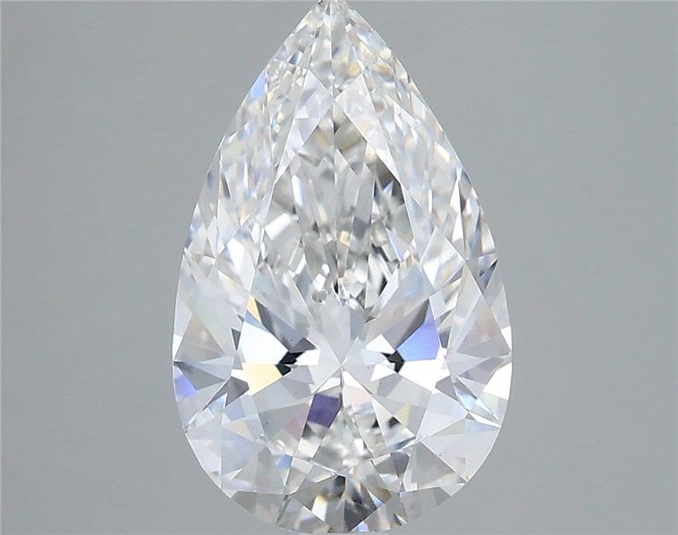3.06 Carat Pear Shaped, Ideal Cut, F Color, VS2 Clarity, IGI Certified Lab Grown Diamond