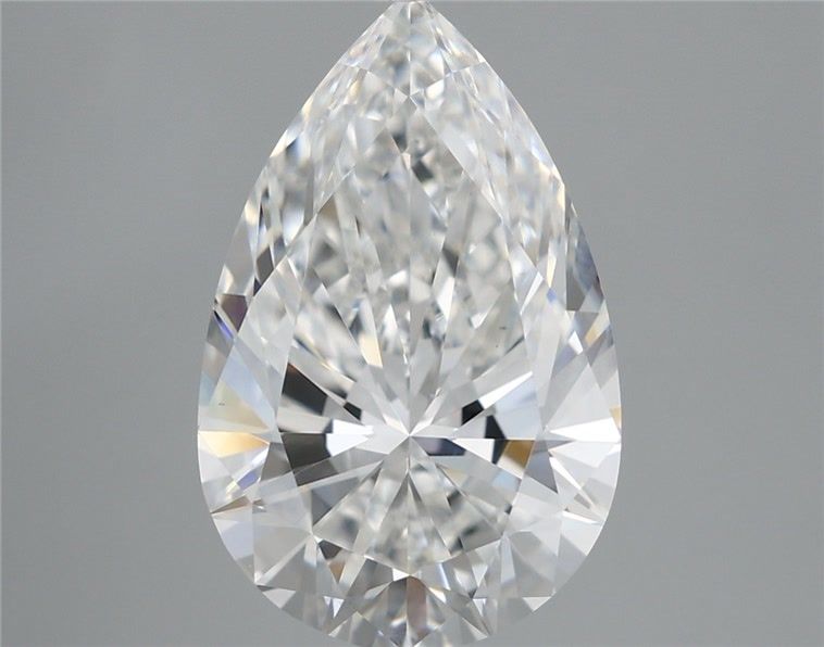 4.60 Carat Pear Shaped, Very Good Cut, F Color, VVS2 Clarity, IGI Certified Lab Grown Diamond