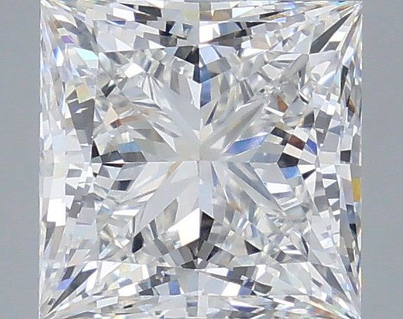 3.27 Carat Princess Shaped, Ideal Cut, F Color, VVS2 Clarity, IGI Certified Lab Grown Diamond