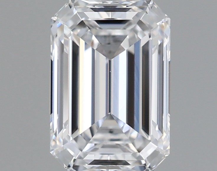 0.98 Carat Emerald Shaped, Ideal Cut, D Color, VVS2 Clarity, IGI Certified Lab Grown Diamond