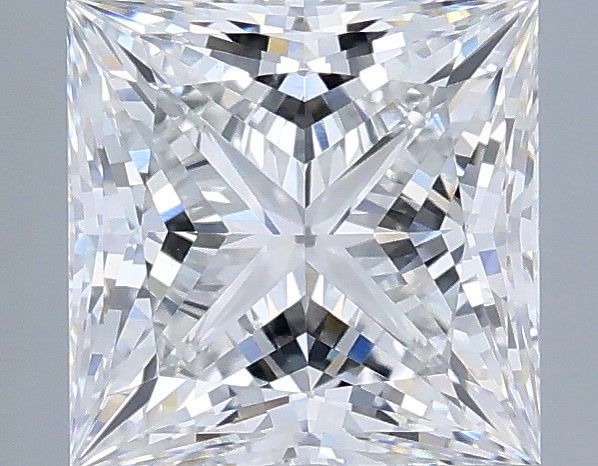 2.07 Carat Princess Shaped, Ideal Cut, E Color, VVS1 Clarity, IGI Certified Lab Grown Diamond