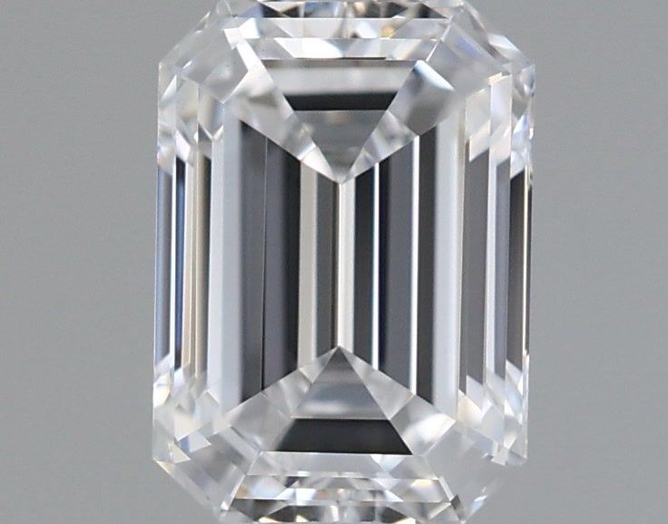 0.98 Carat Emerald Shaped, Ideal Cut, D Color, VS1 Clarity, IGI Certified Lab Grown Diamond