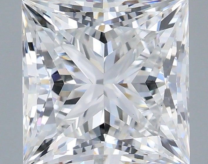 2.07 Carat Princess Shaped, Ideal Cut, D Color, VS1 Clarity, IGI Certified Lab Grown Diamond