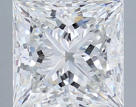 3.11 Carat Princess Shaped, Ideal Cut, G Color, VVS2 Clarity, IGI Certified Lab Grown Diamond