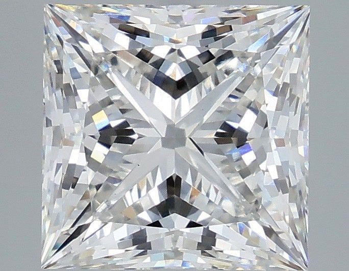 4.08 Carat Princess Shaped, Ideal Cut, F Color, VS1 Clarity, IGI Certified Lab Grown Diamond