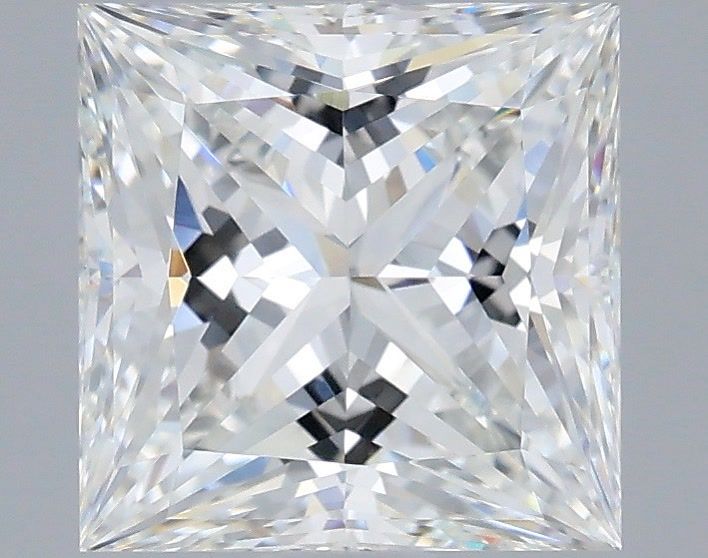 2.59 Carat Princess Shaped, Ideal Cut, F Color, VVS2 Clarity, IGI Certified Lab Grown Diamond