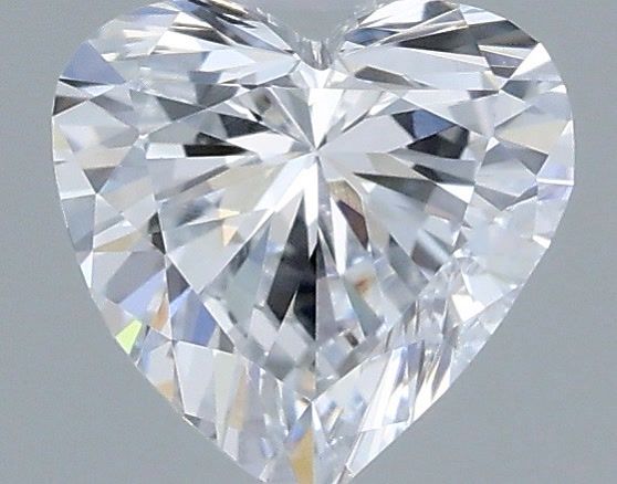 0.54 Carat Heart Shaped, Very Good Cut, D Color, VVS2 Clarity, IGI Certified Lab Grown Diamond