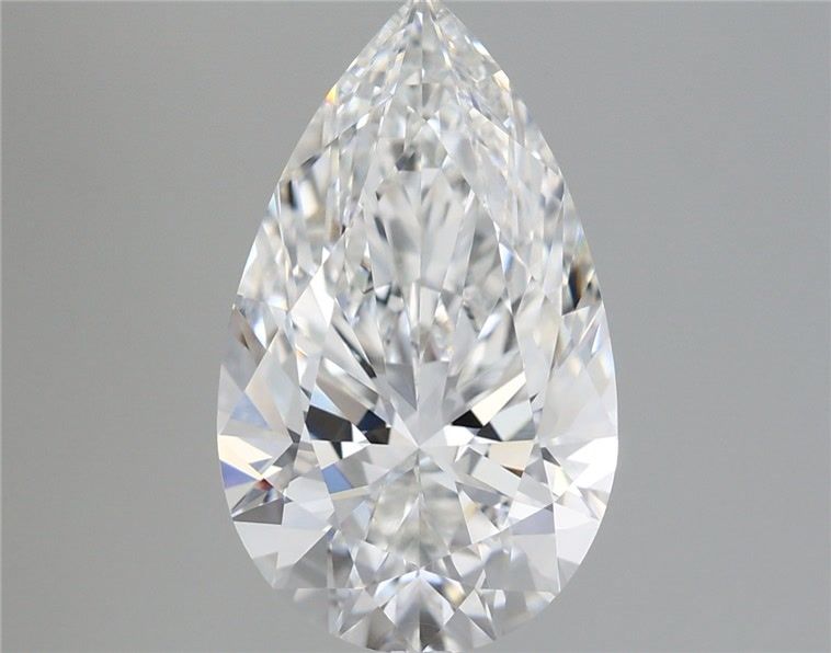 4.49 Carat Pear Shaped, Very Good Cut, F Color, VVS2 Clarity, IGI Certified Lab Grown Diamond
