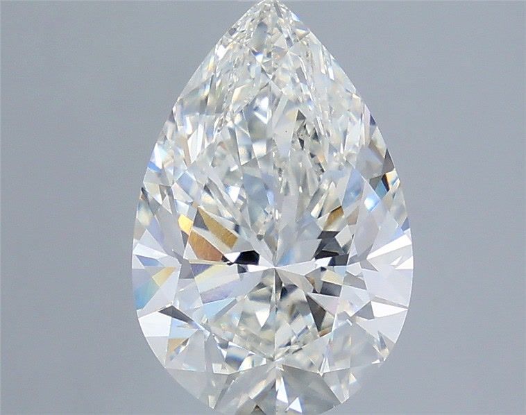 3.07 Carat Pear Shaped, Ideal Cut, H Color, VS1 Clarity, IGI Certified Lab Grown Diamond