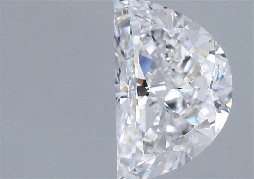 1.50 Carat Half Moon Shaped, Very Good Cut, D Color, VVS2 Clarity, IGI Certified Lab Grown Diamond
