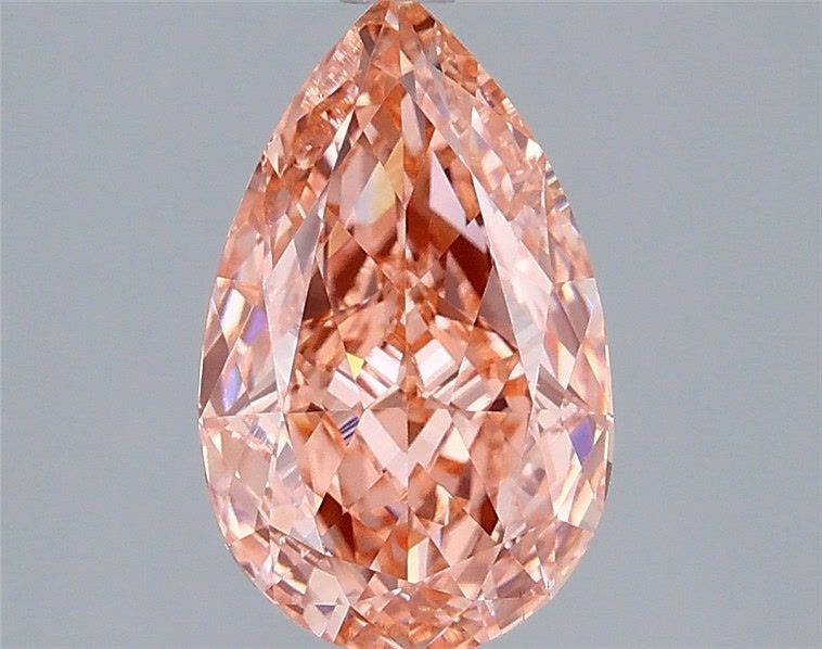 2.15 Carat Pear Shaped, Very Good Cut, FANCY VIVID PINK Color, VVS2 Clarity, IGI Certified Lab Grown Diamond