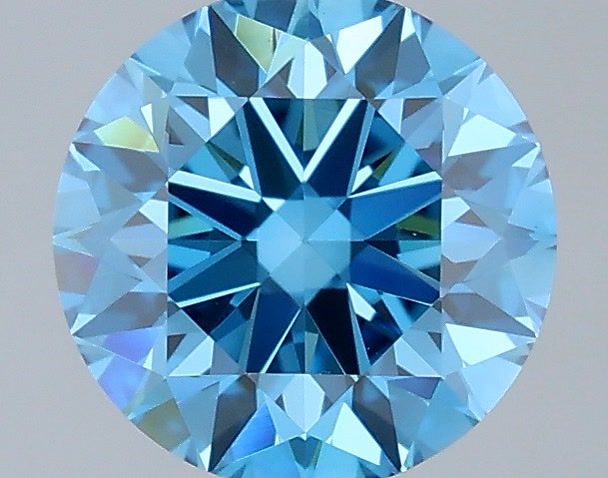 1.53 Carat Round Shaped, Excellent Cut, FANCY BLUE Color, VS1 Clarity, IGI Certified Lab Grown Diamond