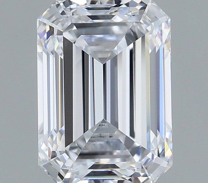 1.53 Carat Emerald Shaped, Ideal Cut, D Color, VVS2 Clarity, IGI Certified Lab Grown Diamond